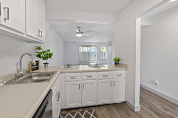 Updated white cabinetry at Bay Village in Vallejo, CA