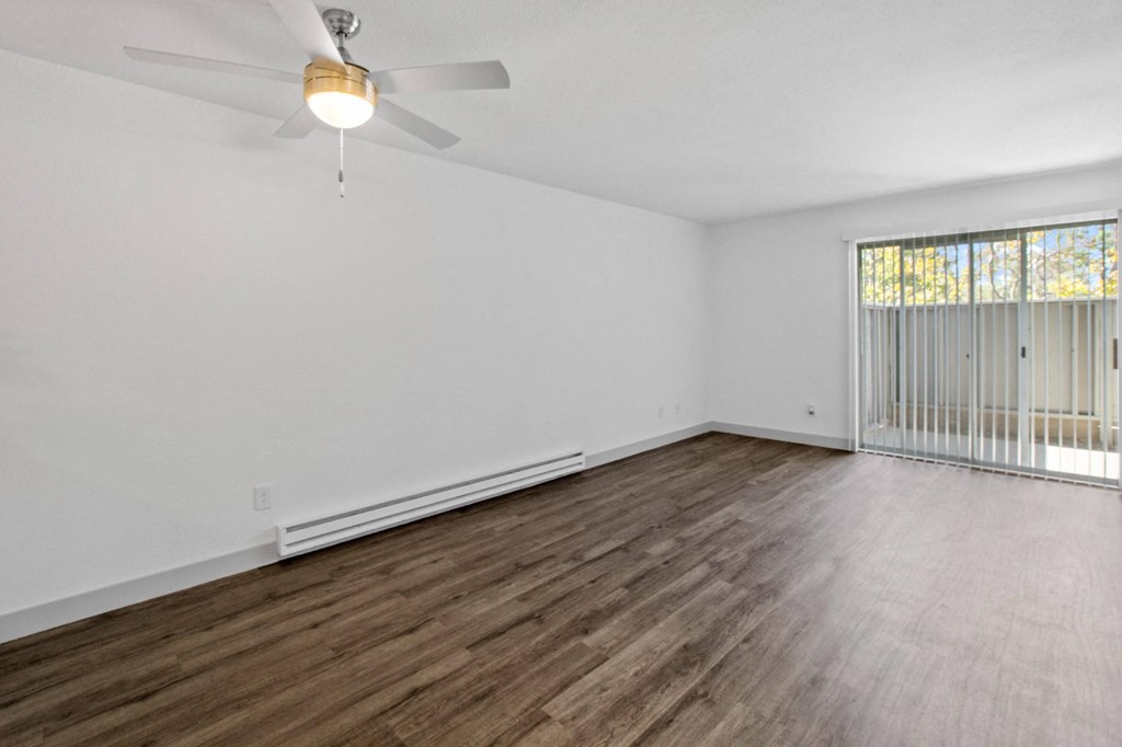 Ceiling fan in the living area at Bay Village in Vallejo, CA