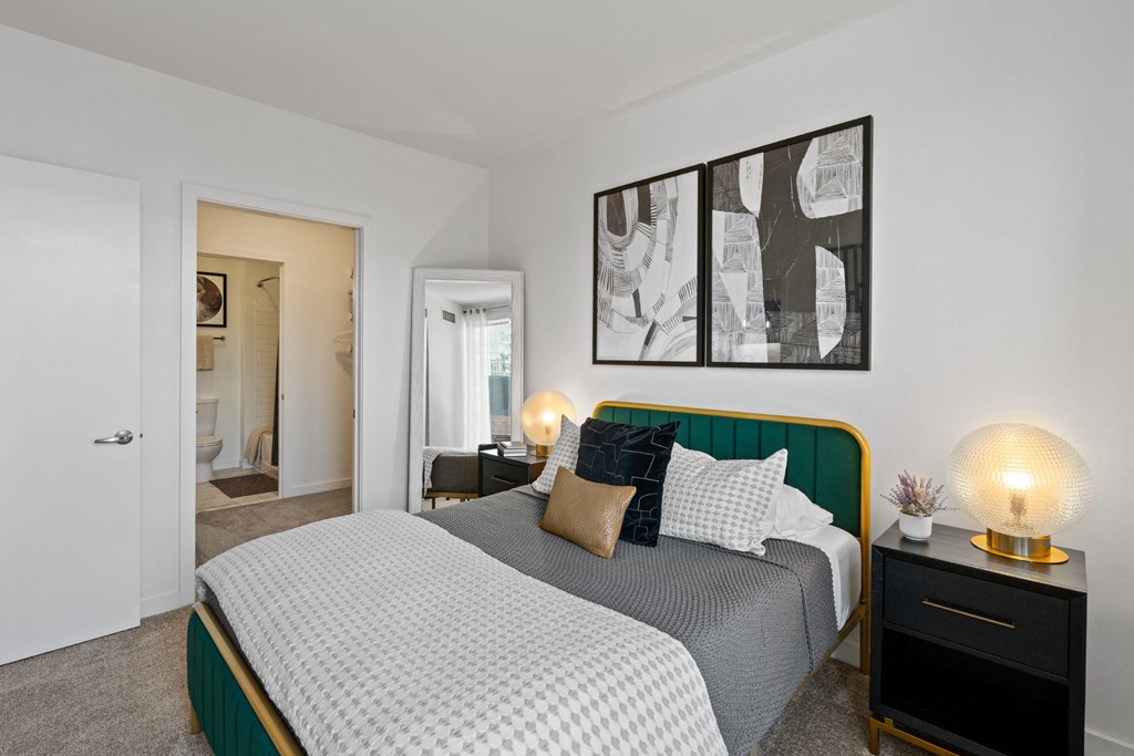 Bedroom at The Parker Apartments in Portland, OR 97209