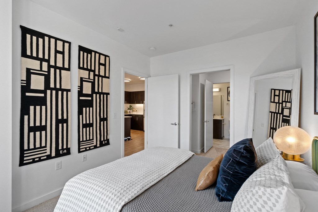 Bedroom at The Parker Apartments in Portland, OR 97209