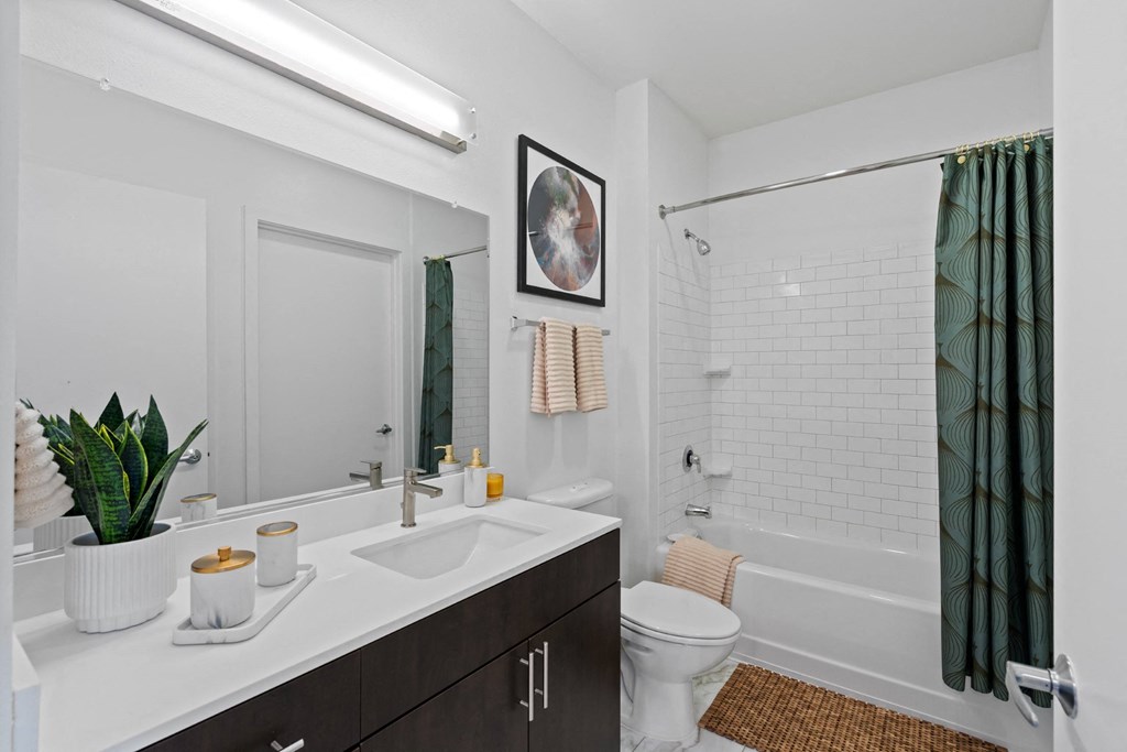 Bathroom at The Parker Apartments in Portland, OR 97209