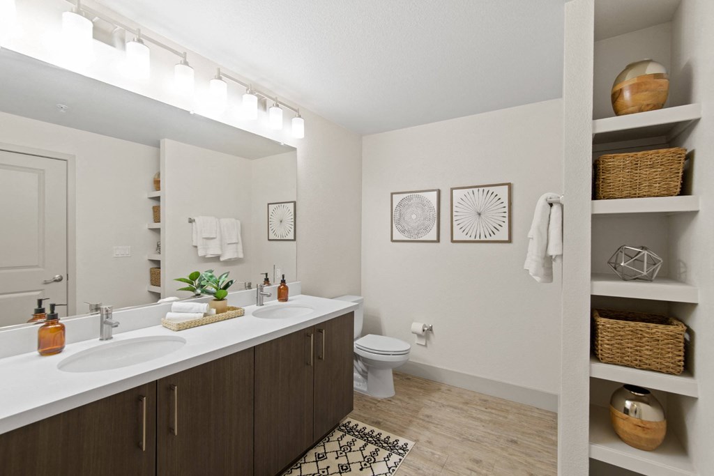 Unit Double Bathroom Vanity at Aventine Apartments in Hercules, CA 94547