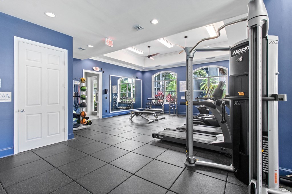 Machines and Equipment in Fitness Center at Verona at Boynton Beach Apartments in Boynton Beach, FL 33426