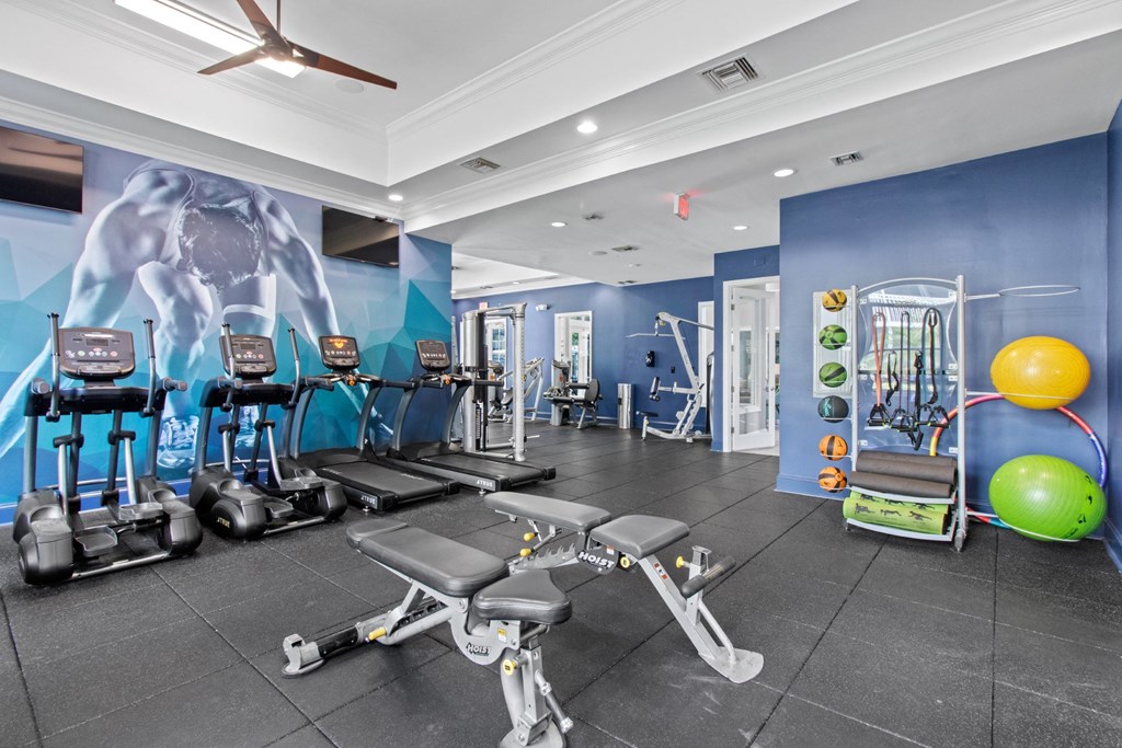 Machines and Equipment in Fitness Center at Verona at Boynton Beach Apartments in Boynton Beach, FL 33426