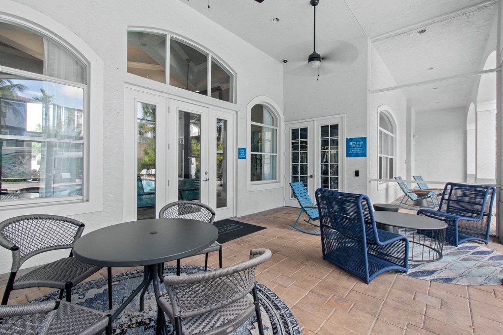 Outdoor patio at Verona at Boynton Beach Apartments in Boynton Beach, FL 33426
