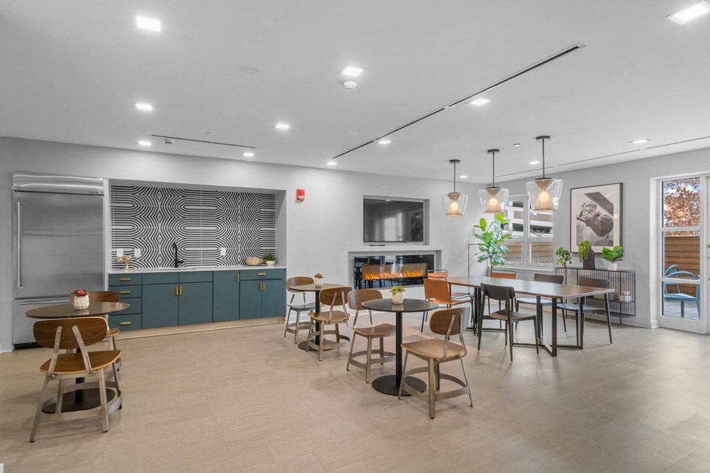 Resident Lounge at The Amelia Apartments in Quincy, MA