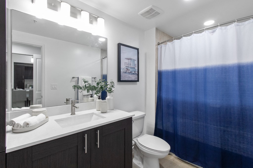Spacious Bathroom at One Plantation in Plantation, FL 33324