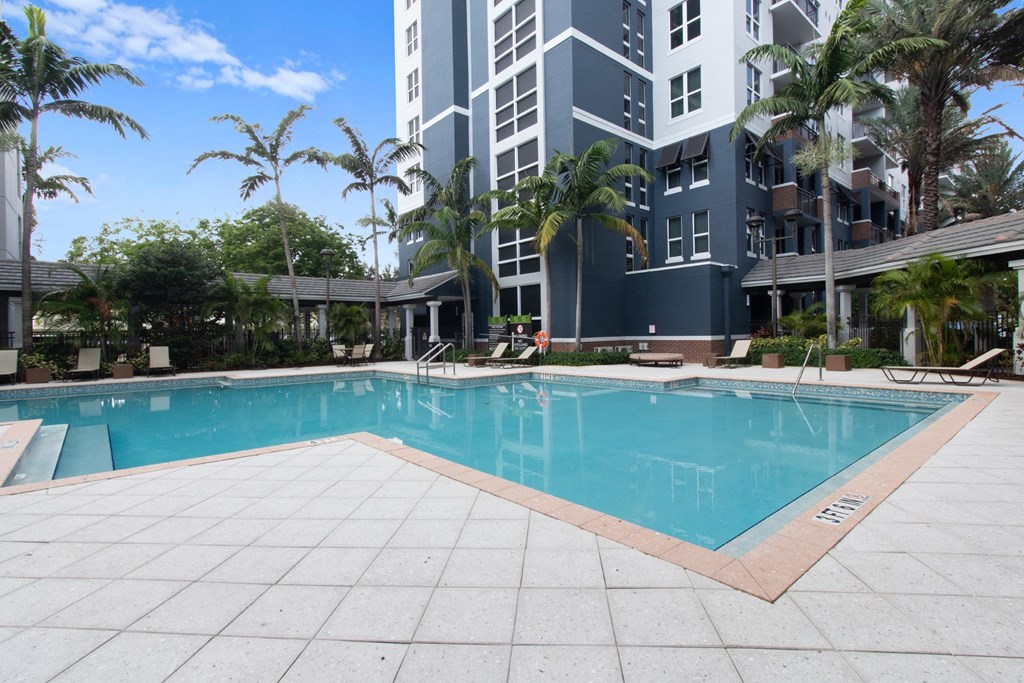 Resort-Style Pool at One Plantation in Plantation, FL 33324