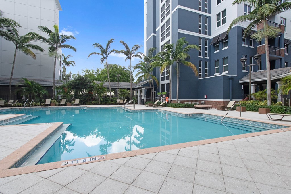 Sparkling Pool at One Plantation in Plantation, FL 33324