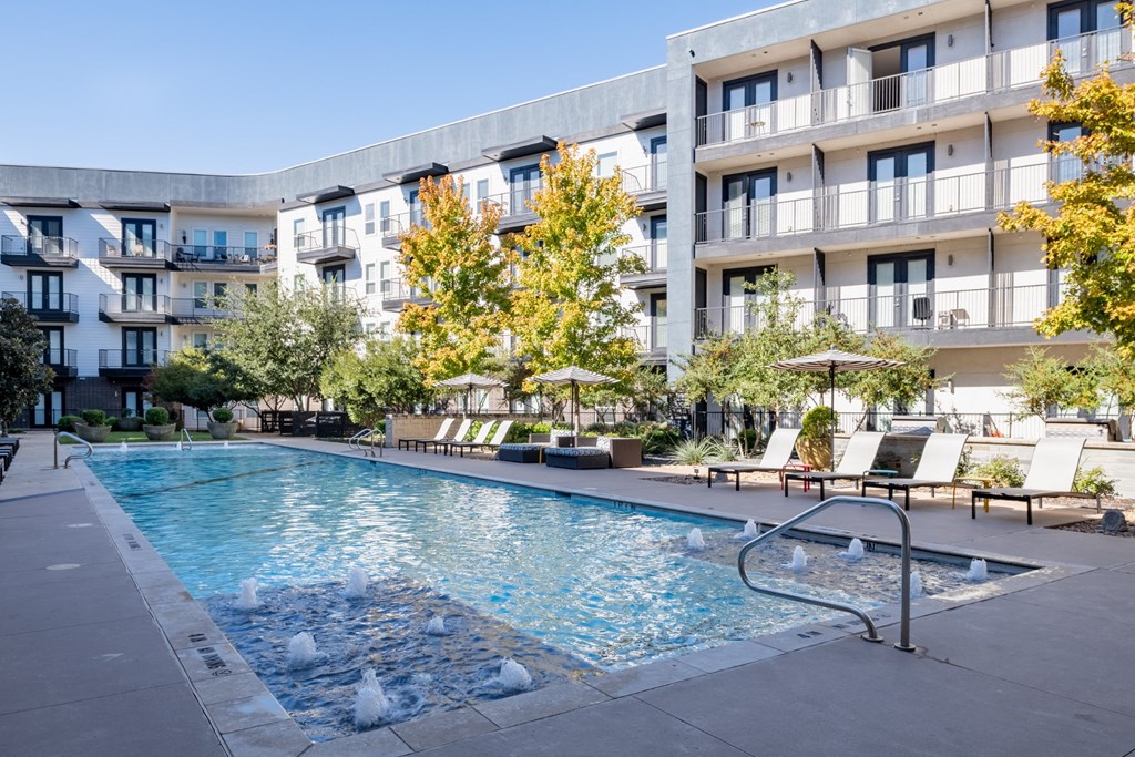 The Second of Two Pools at Abstract at Design District in Dallas TX, 75207