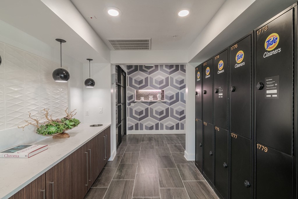 Tide Lockers at Abstract at Design District in Dallas TX, 75207