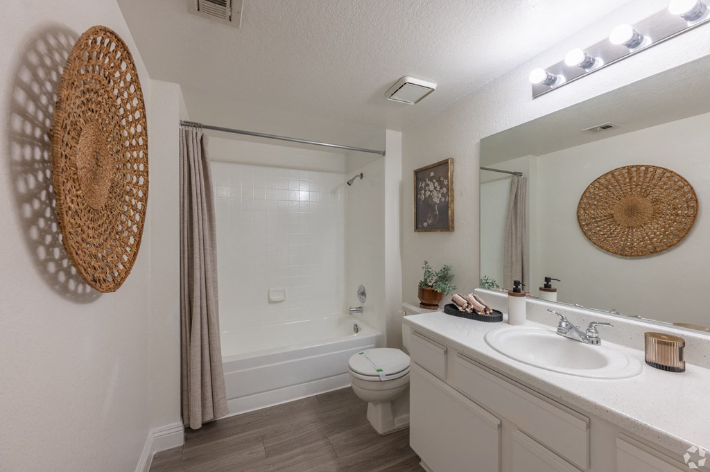 Bathroom with oversized vanity at Sunset Winds in Henderson, NV 89014