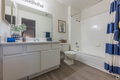 Modern Bathroom at Sunset Winds Apartments in Henderson, NV 89014