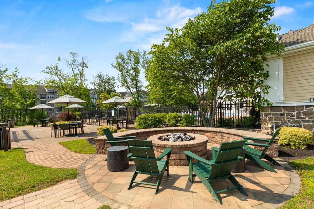 Fire Pit Seating Area at Heights at Glen Mills Apartments in Glen Mills, PA 19342