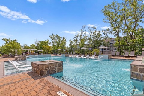 Outdoor Saltwater Pool at Heights at Glen Mills Apartments in Glen Mills, PA 19342