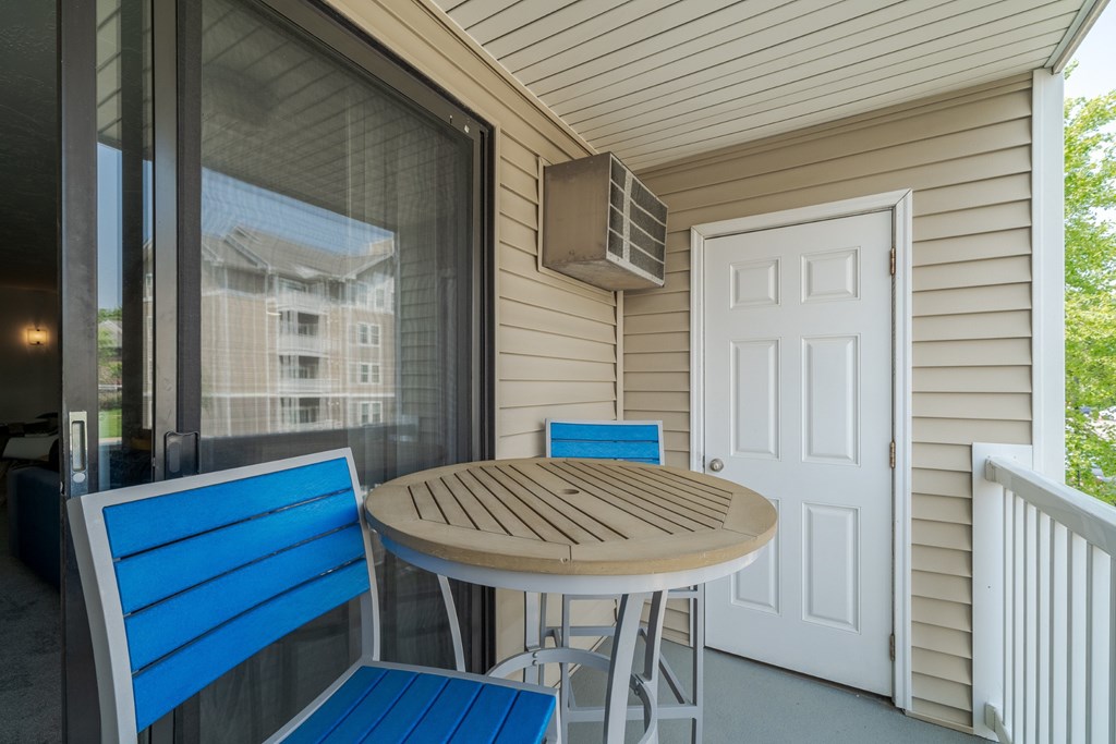 Private Patio Balcony at Rosemont Square Apartments in Randolph, MA 02368