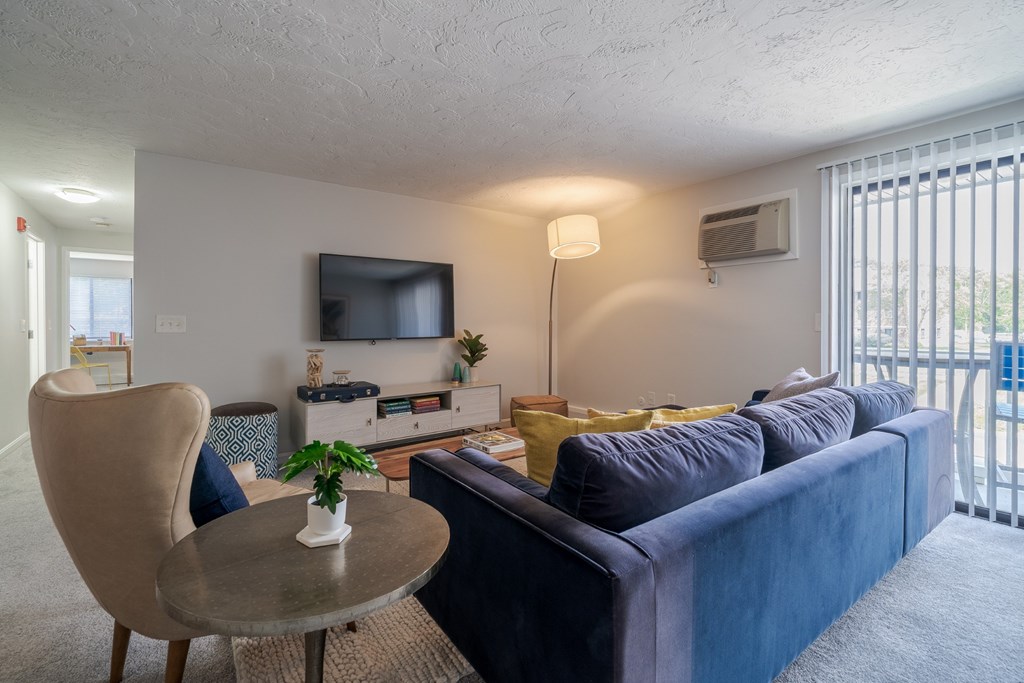 Modern, Spacious Living Room at Rosemont Square Apartments in Randolph, MA 02368