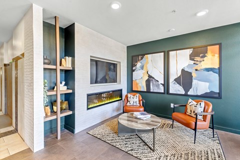 Community Lounge at 128 on State Apartments in Kirkland, WA 98033