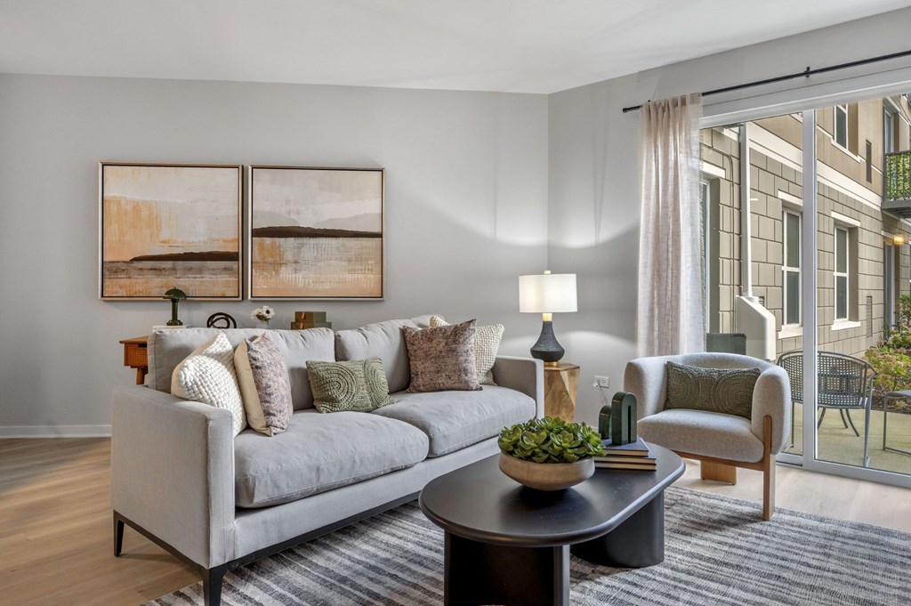Living Room Space at Avant at the Arboretum Apartments in Lisle, IL 60532
