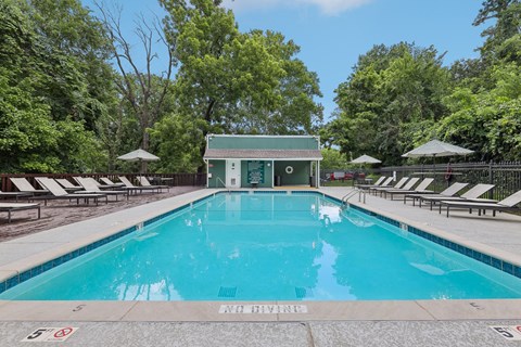 Outdoor Pool at The Annaline Apartments in Nashville, TN 37217