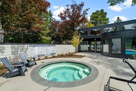 Outdoor Spa at The Lakes Apartments in Bellevue, WA 98007