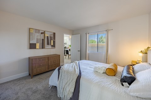 Renovated Bedroom at Sunset Winds Apartments in Henderson, NV 89014