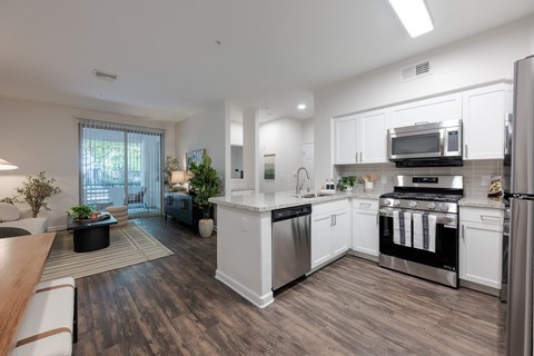 Open Concept Floor Plan at The Kitt at Warner Center Apartments in Woodland Hills, CA 91303