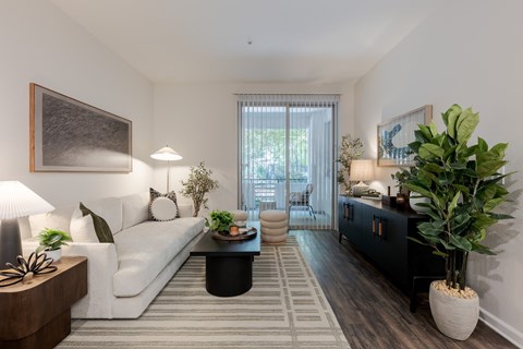Spacious Living Room at The Kitt at Warner Center Apartments in Woodland Hills, CA 91303