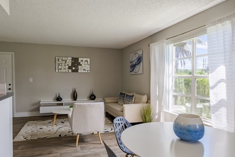 Living and Dining Space at The Landings at Pembroke Lakes Apartments in Pembroke Pines, FL 33025