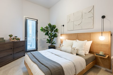 Primary Bedroom at Sorrel at Warner Center Apartments in Woodland Hills, CA 91367