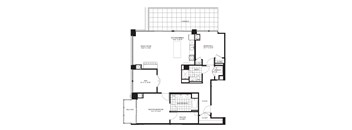 2 Bed 1.5 Bath Floorplan F at Flair Tower Apartments, Chicago, IL