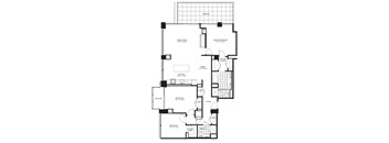 3 Bed 1.5 Bath Floorplan at Flair Tower Apartments, Chicago Illinois