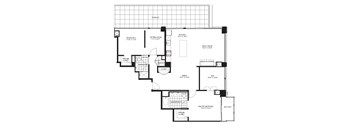 2 Bed 1.5 Bath Floorplan D at Flair Tower Apartments, Illinois