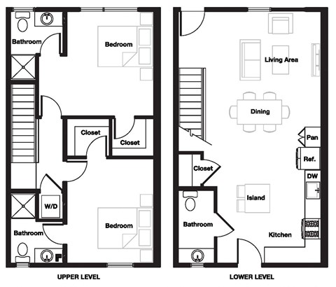 2 bed 2.5 bath 2H Floor Plan | 1,124-1,182 Sq. Ft. at L Seven, San Francisco, California 94103