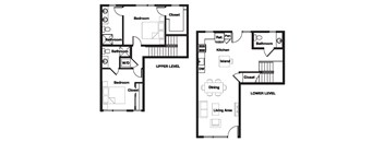 2 bed 2.5 bath 2L Floor Plan | 1,208-1,229 Sq. Ft. at L Seven, San Francisco