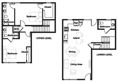 2 bed 2.5 bath 2P Floor Plan | 1,339-1,355 Sq. Ft. at L Seven, California