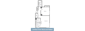 A3 1 Bed 1 Bath FloorPlan | 659 Sq. Ft. at Skye Apartments, Seattle, WA 98121