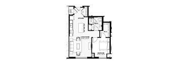 A10 Floor plan | 817 Sq. Ft. at 365 Nicollet, Manchester