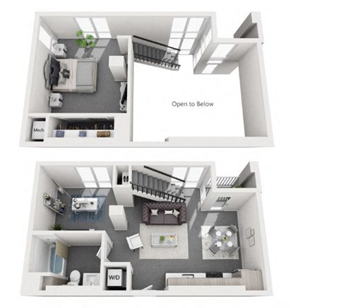 1 Bedroom Floor plan  at Olive DTLA, Los Angeles, California