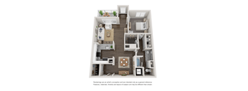 A7 Floor Plan at Willowest in Collier Hills, Georgia