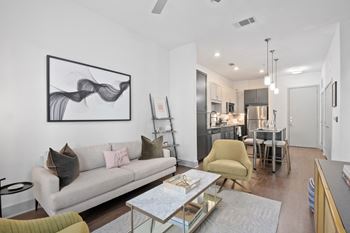 Open Living Room at Abstract at Design District, Dallas, TX, 75207