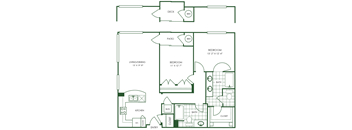 2 Bed 2 Bath Floor Plan | 1,204 Sq. Ft. at Sorrel at Warner Center, Woodland Hills, CA