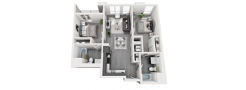 2 Bedroom plan at Olive DTLA, Los Angeles, CA, 90015