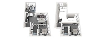 2 Bedroom Floor plan at Olive DTLA, Los Angeles, CA, 90015
