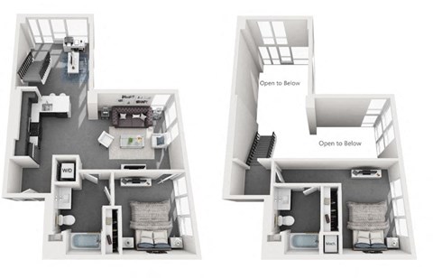 2 Bedroom Floor plan at Olive DTLA, Los Angeles, CA, 90015