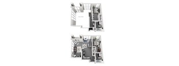 2 Bedroom Floor plan at Olive DTLA, Los Angeles, California