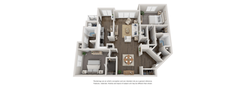 B7 Floor Plan at Willowest in Collier Hills, Georgia, 30318