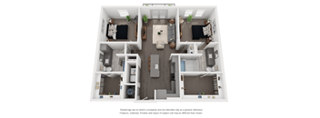 B8 Floor Plan | 1,150 Sq. Ft. at Abstract at Design District, Texas, 75207