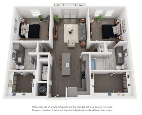 B8 Floor Plan | 1,150 Sq. Ft. at Abstract at Design District, Texas, 75207