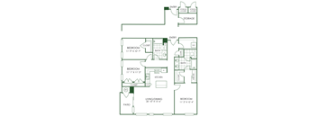 3 Bed 2 Bath Floor Plan | 1,484 Sq. Ft. at Sorrel at Warner Center, Woodland Hills, 91367
